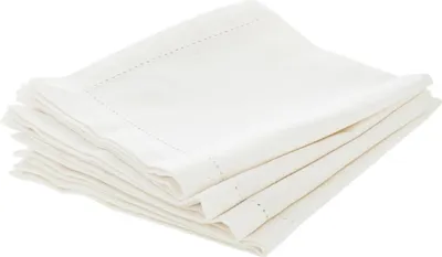 Image de 4 Serviettes de table blanc