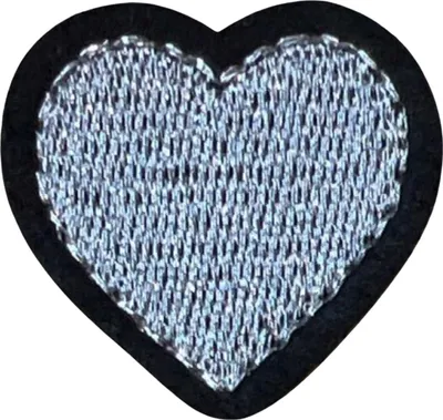 Produktbild von Herz-Patch zum Aufbügeln in Silber