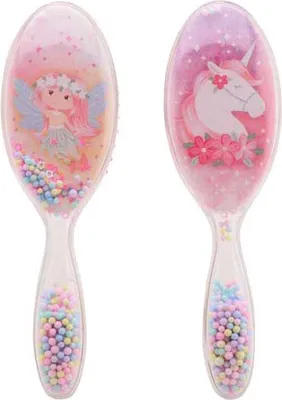 Produktbild von Johntoy rosa Haarbürste für Kinder – Einhorn-Fee – 21 x 5 x 4 cm