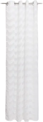Produktbild von Ösenschal - Weiß - Polyester - 140 x 245 cm - mit Wellenmuster