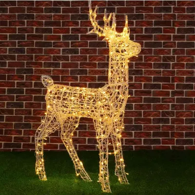 Weihnachts-Rentier, 240 LEDs, warmweiß, 120 cm, für draußen