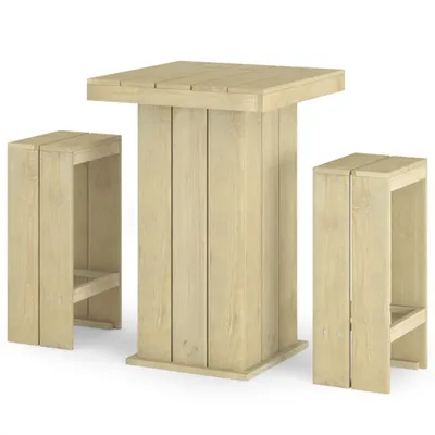 Produktbild von vidaXL 3-tlg. Gartenbar-Set Kiefernholz Imprägniert