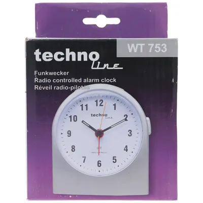 Immagine prodotto di WT 753 Sveglia radiocontrollata Argento Sveglia tempi 1 lancette fluorescenti
