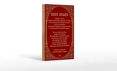Produktbild von Holzschild Alkohol 12x18cm Prost Bier unser Schild