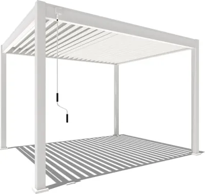 Produktbild von Weide Classic | Pergola Aluminium freistehend | 3 x 3,6 M | Lamellendach weiß