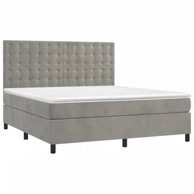 Obrázok produktu pre vidaXL Boxspring posteľ s matracom Svetlo sivá 180x200 cm Velvet