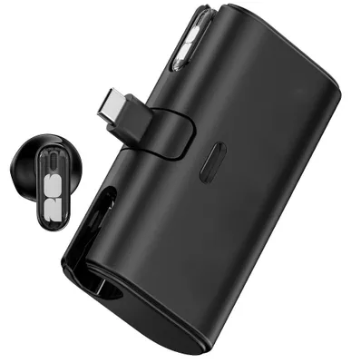 Produktbild von Kabellose Bluetooth-In-Ear-Kopfhörer mit KI-Übersetzer für über 150 Sprachen, Hi-Fi-Audio und 48 Stunden Akkulaufzeit - Schwarz
