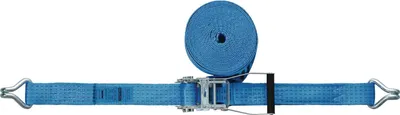 Image de Sangle d'arrimage DIN EN 12195-2, longueur 6 m, largeur 50 mm, avec cliquet et crochet pointu LC U 4000 daN