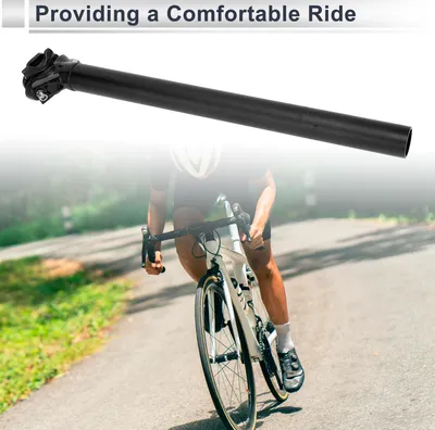 Image de 1 Pc Tige De Selle De Vélo Universelle À Angle Réglable 30,4X400Mm Tube De Selle De Selle De Vélo En Alliage D'Aluminium Noir
