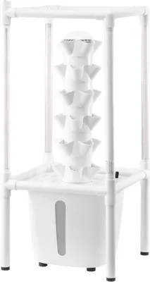 Produktbild von Hydroponik Turm - Hydroponisches Anbausystem mit Wachstumslicht - 30 Steckplätze für Pflanzenwachstum - Vertikaler Gartenbau