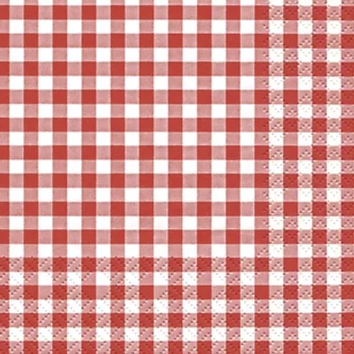 Produktbild von Servietten 25x25 cm - Karo red