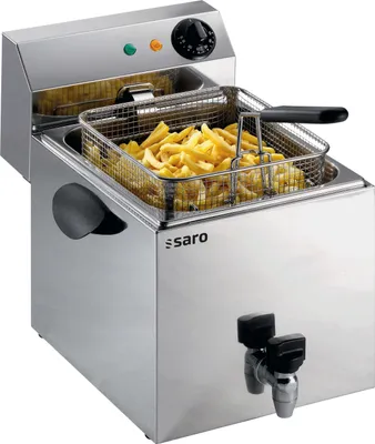Produktbild von Saro PROFRI 8 V, Fritteuse, 8 l, 180 °C, Einzelbild, Edelstahl, Drehregler