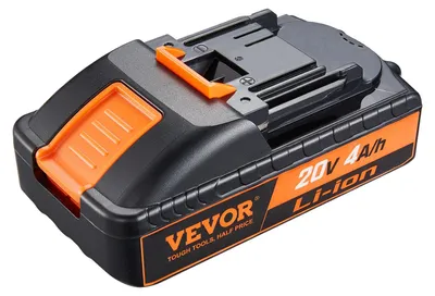 Obrázok produktu pre VEVOR 20 V 4000 mAh lítiová náhradná batéria pre elektrické náradie max. výstupný prúd 40 A Batéria s ochranou proti prebitiu, hlbokému vybitiu, prehriatiu a skratu Lítiová batéria 144,4 x 76,0 x 54,8 m