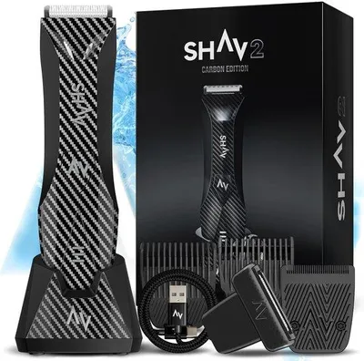 Productafbeelding van Intieme Scheerapparaat Man, 2-in-1 Bodygroomer voor Heren, Waterdicht, Geschikt voor Droog en Nat Gebruik, LED Indicator, Huidvriendelij