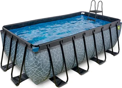 Produktbild von EXIT Stone Pool 400x200x122cm mit Filterpumpe - grau
