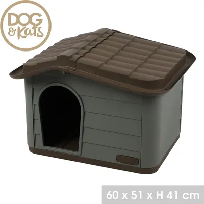 Produktbild von DOGI Haustier-Hütte Hundehütte Katzenhaus 60 x 51 x 41 cm 42536