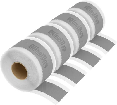 Produktbild von Isolbau Dichtband P2 Grau - 200 m Abdichtband Wasserdichtes Dichtungsband für Sanitär, Dusche, Bad, Fliesen, Balkon und Terrasse,  Abdichtung für Innen- & Außenbereich Isolierung - 120 mm
