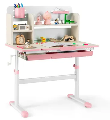 Kinderbureau höhenverstellbar neigbar 80x51 cm Rosa