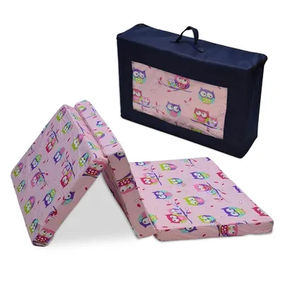 Produktbild von Best For Kids | Reisebett Matratze | Faltbare Matratze (120x60x6 cm) | Weicher PolyurethanSchaum | Spielmatratze Kinderzimmer | 103% Baumwollbezug |Bodenmatratze mit Tragetasche