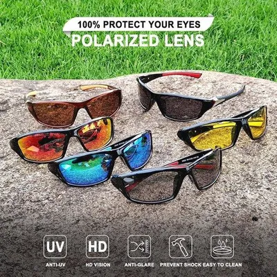 Produktbild von Polarisierte Sport Sonnenbrille für Männer und Frauen - UV400 Schutz für das Fahren, Radfahren und Angeln