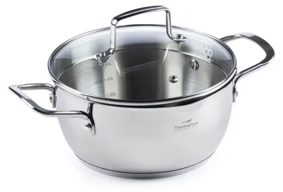 Zdjęcie produktu dla Garnek Pour&Cook II ze stali nierdzewnej ze szklaną pokrywką