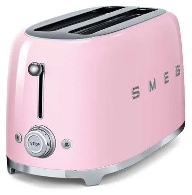 Obrázok produktu pre Smeg TSF02PKEU, 4 krajcov, Ružová, Nerezová oceľ, Tlačidlá, Nerezová oceľ, 1500 W