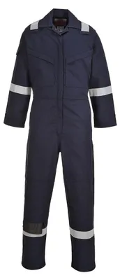 Productafbeelding van Vlamvertragend Overall - Antistatische Werkkleding - Veilig Werken - Gegarandeerd Vlambestendig - Maat L - Navy