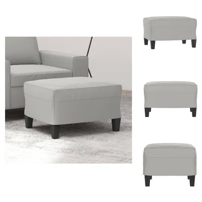 Produktbild von vidaXL Fußhocker Hellgrau 60x50x41 cm Mikrofasergewebe -  Polsterhocker