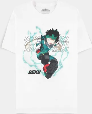 Produktbild von My Hero Academia T-Shirt Deku White Izuku Midoriya Anime Manga