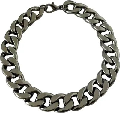 Produktbild von Uni-Armband aus Titanstahl, ausgehöhlte Kette, einfarbig, robuste Konstruktion, Glanz, Punk, Hip Hop, poliert, Geburtstagsgeschenk, Schmuck