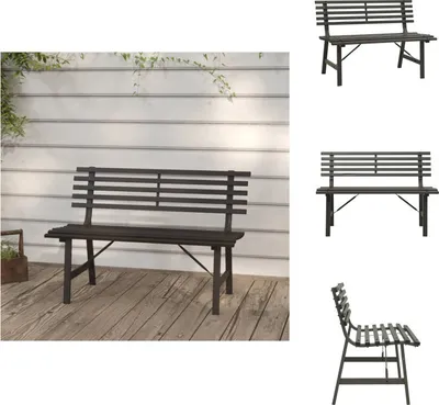 Obrázok produktu pre vidaXL Záhradná lavica 110 cm oceľová čierna - Záhradné lavice
