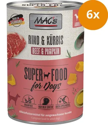 Immagine prodotto di MAC's Dog Manzo e Zucca 400gx6