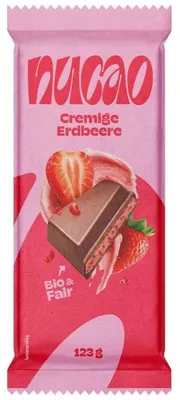 Produktbild von nucao Tafelschokolade Cremige Erdbeere  123g