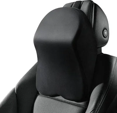 Immagine prodotto di Cuscino cervicale Unyqoos® per auto – poggiatesta ergonomico realizzato in 100% memory foam, con cinghie regolabili, colore nero
