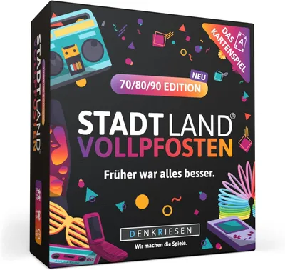 Image de DENKRIESEN - STADT LAND VOLLPFOSTEN® - Le jeu de cartes - 70/80/90 EDITION - "Tout était mieux avant"