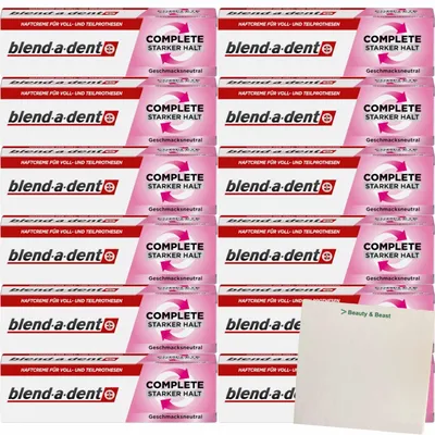 Produktbild von Blend-a-Dent Super Haftcreme Extra Stark Neutral (12x47g Tube) VPE + usy Block