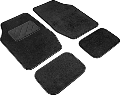 Produktbild von WALSER Auto-Teppich Smart, Universal Fußmatten-Set, Automatten 4-teilig, Allwettermatten, Auto-Schutzmatten-Set, PKW-Teppich schwarz