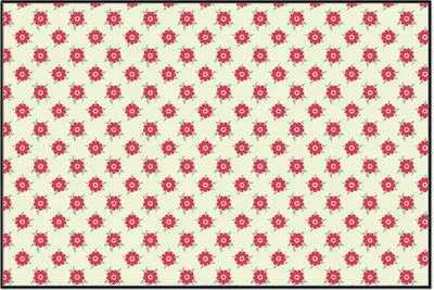 Produktbild von Wallario Wandbild Muster mit Blüten und Blättern, Größe: 61 x 91,50 cm, Poster mit schwarzem Aluminiumrahmen