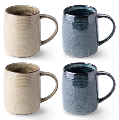Productafbeelding van Set Koffiekopjes (4 stuks) 500 ml - Handgemaakt keramiek