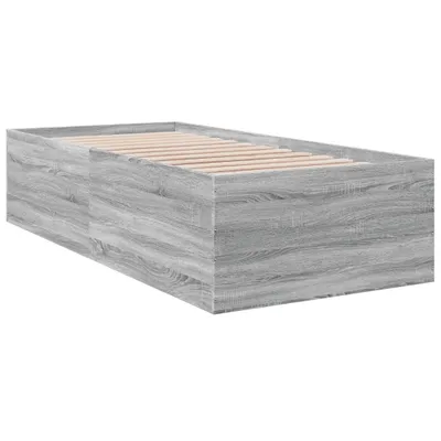 Obrázek produktu pro vidaXL Postel Grey Sonoma 100x200 cm Dřevěný materiál