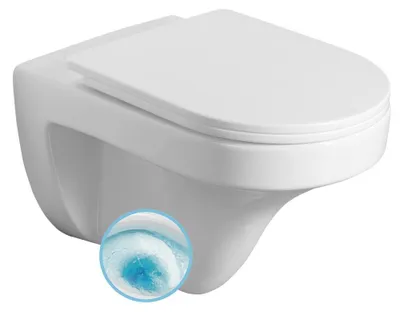 Produktbild von DENICA Hänge-WC, spülrandlos, 36x52cm, Weiß