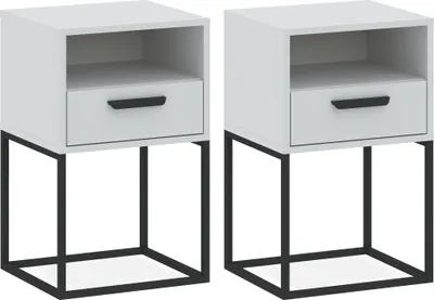Produktbild von Nachttisch RECTUS 2-er Set, Nachtschrank, Modern, 39x40cm
