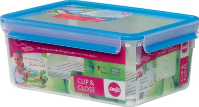 Obrázok produktu pre Dóza na potraviny EMSA Clip & Close 3,7 l s odkvapkávacou mriežkou