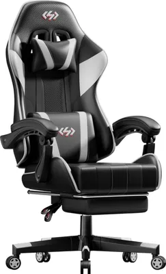 Productafbeelding van Ergonomische gamingstoel met voetsteun en lendensteun
