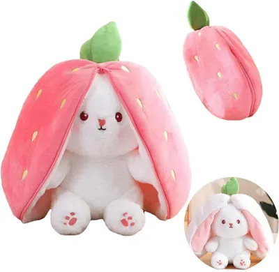 Produktbild von Plüschfigur Wende Plüsch Hase Erdbeere