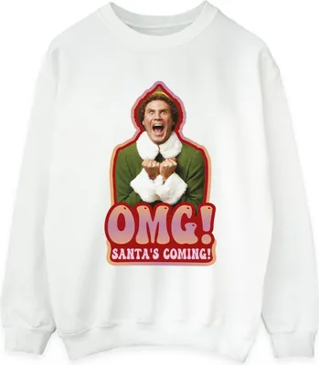 Produktbild von Elf - "Santa's Coming" Sweatshirt für Damen BI16741 (S) (Weiß)