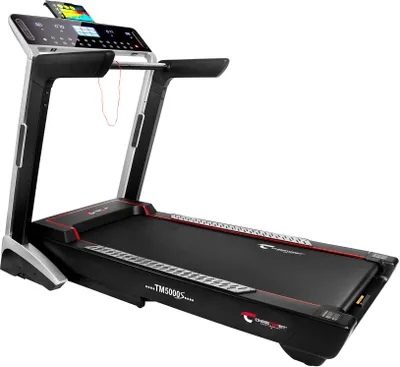 Produktbild von Christopeit Laufband TM 5000 S – 51x141 cm Cushion System, Magnetbremsung, bis 22 km/h, 35 Trainingsprogramme, 7″ TFT LED Display, Bluetooth & FitShow kompatibel, Audio-Anschlüsse, Tablet-Halterung, Klappbar & Transportrollen