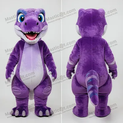Immagine prodotto di Costume da mascotte MASTICOT dinosauro Utahraptor viola in velluto
