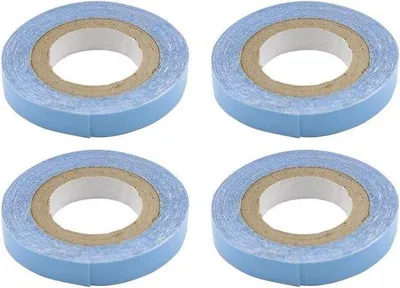 Image de Bande adhésive pour extensions de cheveux, bleue, 3 mètres de long, à forte adhérence.