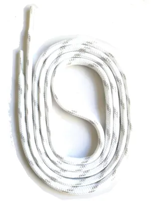 Produktbild von SNORS Sicherheitssenkel rund - WEISS / HELLGRAU - 5mm - 105cm